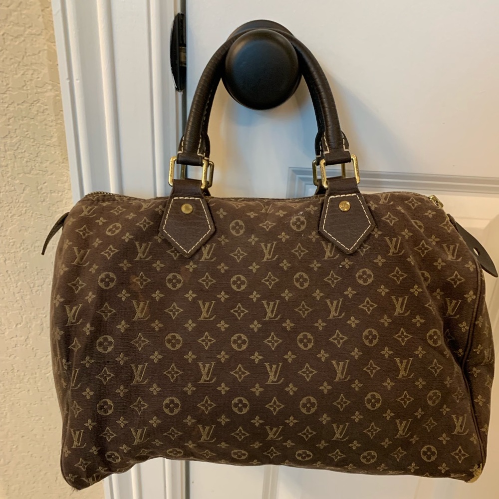 *Authentic* Louis Vuitton Speedy Mini Lin Handbag